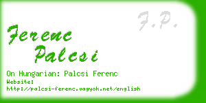 ferenc palcsi business card